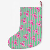Sweet Green Paarse Pink Candy Canes Gepersonalisee Kleine Kerstsok (Achterkant)