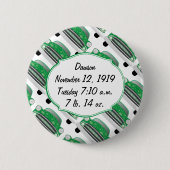 Sweet Green Retro Car Baby shower Gifts Ronde Button 5,7 Cm (Voorkant)
