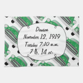 Sweet Green Retro Car Baby shower Gifts Theedoek (Horizontaal)