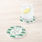 Sweet Green Retro Car Baby shower Gifts Zandsteen Onderzetter (Zijkant)