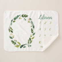 Sweet Greenery Baby Naam Maandelijkse Mijlpaal Fot