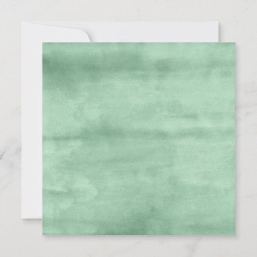 Sweet Greenery Bloemen Lijst Baby shower Uitnodigi Kaart (Achterkant)