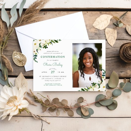 Sweet Greenery Floral foto bevestiging Kaart