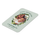 Sweet Greenery Moederdag Foto Gift voor mam Magneet (Linkerzijde)