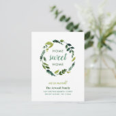 Sweet Greenery Nieuwe Adres Bewegende Aankondiging (Staand voorkant)