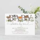 Sweet Greenery Woodland Forest Baby shower per pos Kaart (Staand voorkant)
