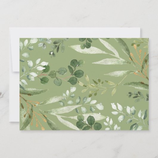 Sweet Greenery Woodland Forest Baby shower per pos Kaart (Achterkant)