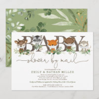 Sweet Greenery Woodland Forest Baby shower per pos