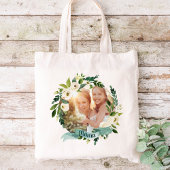 Sweet Greenery Wreath Mama Foto Tote Bag