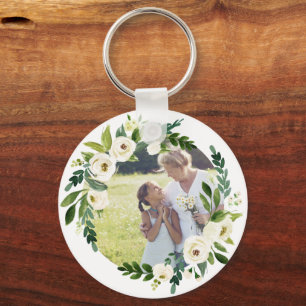 Sweet Greenery Wreath Photo Gift for Grandma Sleutelhanger