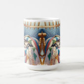 Sweet Grey Kat Slapen op een Quilt Koffiemok (Center)