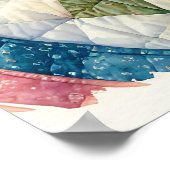 Sweet Grey Kat Slapen op een Quilt Poster (Hoek)