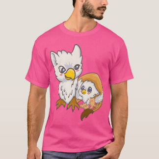 Sweet Griffin Family Birds Kawaii Anime Japans r T-shirt