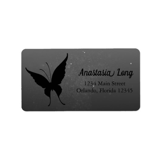 Sweet, grijs label voor buterfly (Voorkant)
