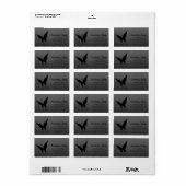 Sweet, grijs label voor buterfly (Full Sheet)