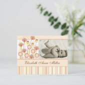 Sweet Groovy Blooms Baby aangekondigd Aankondigingskaart (Staand voorkant)