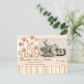 Sweet Groovy Blooms Baby aangekondigd Aankondigingskaart (Staand voorkant)