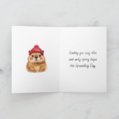 Sweet Groundhog Day in Top Hat and Poem Kaart (Binnen)