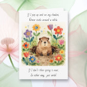 Sweet Groundhog Day Poem Kaart