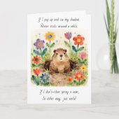 Sweet Groundhog Day Poem Kaart (Voorkant)