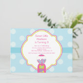 Sweet Gumball Snoep Birthday Party Invitation Kaart (Staand voorkant)