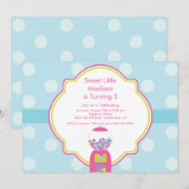 Sweet Gumball Snoep Birthday Party Invitation Kaart (Voorkant / Achterkant)