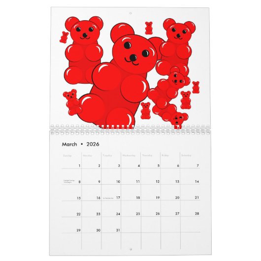 Sweet gummy bears, all year round Kalender (Mar 2026)
