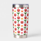 Sweet Gummy Flower Insulated Tumbler Geïsoleerde Drinkbeker (Achterkant)
