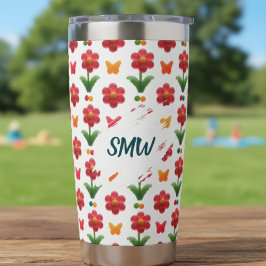 Sweet Gummy Flower Insulated Tumbler Geïsoleerde Drinkbeker