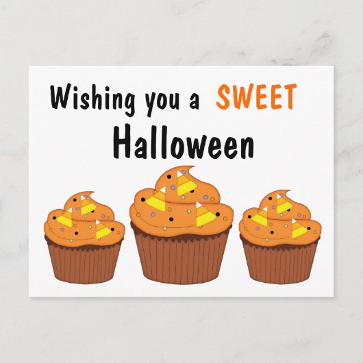 Sweet Halloween Cupcakes Briefkaart (Voorkant)