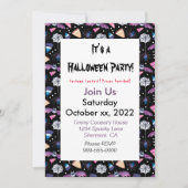 Sweet Halloween op Black Gepersonaliseerd uitnodig Kaart (Voorkant)