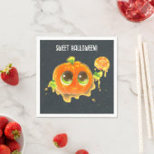 Sweet Halloween Party Paper Napkin with Pumpkin Servet (Insitu)
