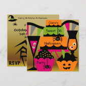 Sweet Halloween Party-uitnodigingen Kaart (Voorkant / Achterkant)