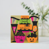 Sweet Halloween Party-uitnodigingen Kaart (Staand voorkant)
