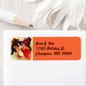 Sweet  Halloween Witch Zwart Kitten Labels (Insitu)