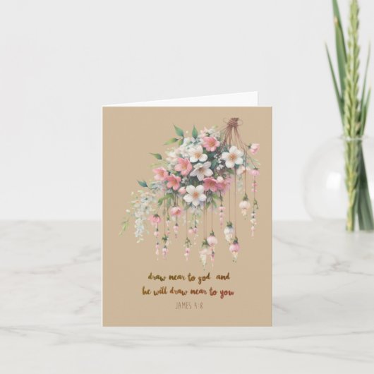Sweet Hanging Petal Parade Dichtbij God Kaart (Voorkant)