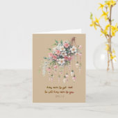 Sweet Hanging Petal Parade Dichtbij God Kaart (Gele Bloem)