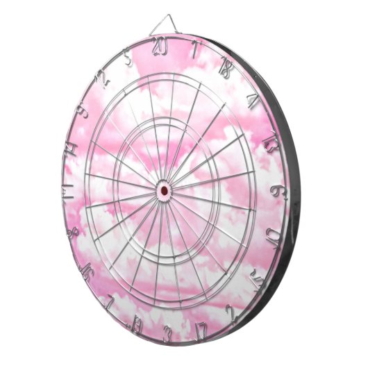 Sweet Happy Fuchsia roze wolken Dartbord (Voorkant Rechts)