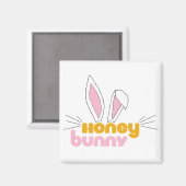 Sweet Happy Hunny Bunny Honey Rabbit Art Magneet (Voorkant / Achterkant)