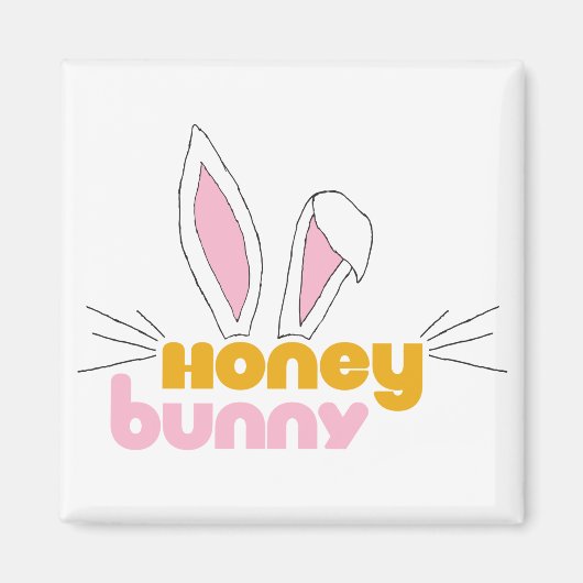 Sweet Happy Hunny Bunny Honey Rabbit Art Magneet (Voorkant)