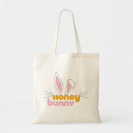 Sweet Happy Hunny Bunny Honey Rabbit Art Tote Bag (Voorkant)