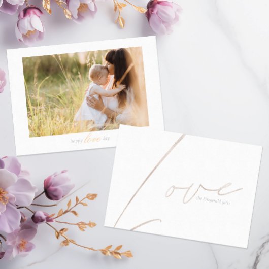 Sweet "Happy Love Day" Fotokaart Kaart