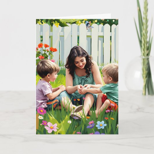 Sweet Happy Moederdag | Mama en Kinder Kaart (Voorkant)