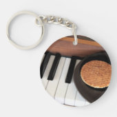 Sweet Harmony – Stroopwafel on Piano Key Holder Sleutelhanger (Voorkant)