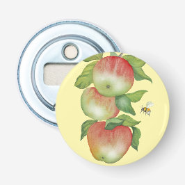 Sweet Harmony: Waterverf appels en een bij Button Flesopener