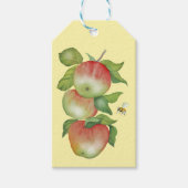 Sweet Harmony: Waterverf appels en een bij Cadeaulabel (Voorkant)