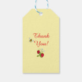 Sweet Harmony: Waterverf appels en een bij Cadeaulabel (Achterkant)