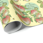 Sweet Harmony: Waterverf appels en een bij Cadeaupapier (Rol Hoek)