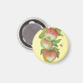 Sweet Harmony: Waterverf appels en een bij Magneet (Voorkant / Achterkant)