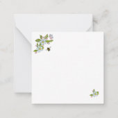 Sweet Harmony: Waterverf appels en een bij Notitiekaartje (Achterkant)